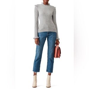 Derek Lam Ruffled Turtleneck Sweater light purple